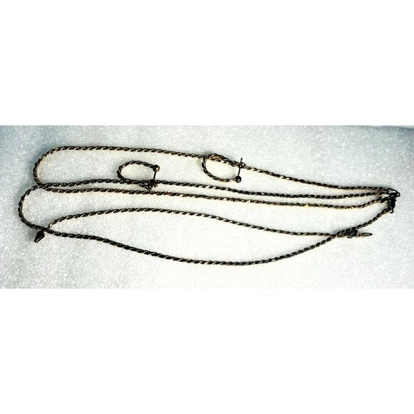 925 Silver Two Tone Italy Diamond Cut Rope Chains 2 Necklaces Earrings Bracelet - Picture 3 of 5